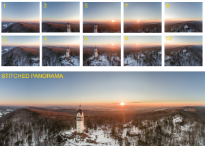 Notice the large overlap between the 10 pictures used to create this panorama.