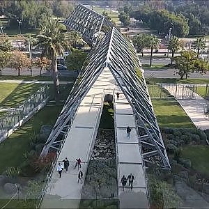 Aerial view at Parque Araucano in Santiago, Chile