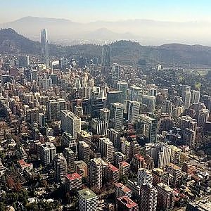 Never seen before Santiago de Chile (Drone aerial view)