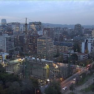 Night falls in Santiago Chile (Time lapse)