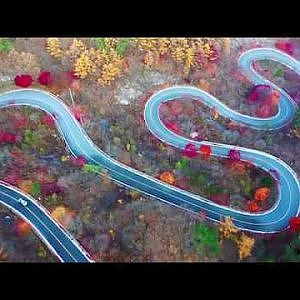 [4K Drone Footage] The Stunning Pass at Danyang | Autumn of Korea | 단양 보발재 가을길 | DJI MAVIC2 Pro 4K - YouTube