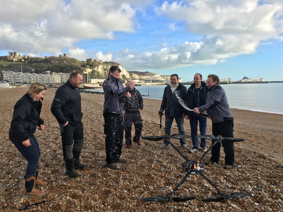 Endure 1 Quadcopter Completes a Milestone 72 Minute Drone Flight Across the English Channel.
